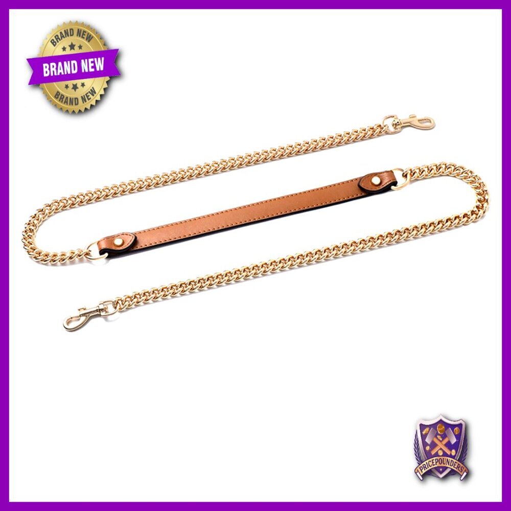 Leather and Chain Shoulder Strap Replacement Crossbody Bag Adjustable Length